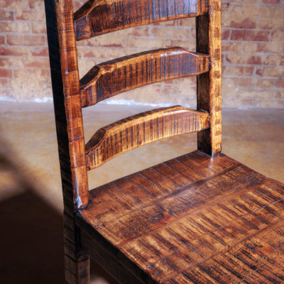 Close-up of weathered wood grain and joinery details