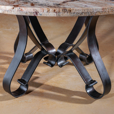 rustic-round-travertine-dining-table