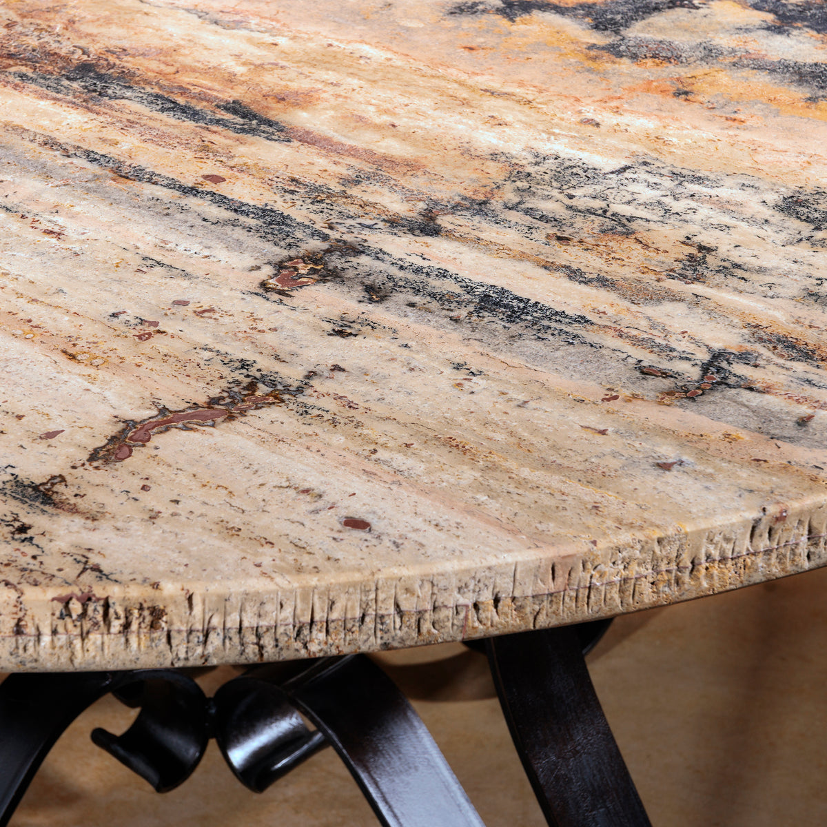Rustic Round Travertine Dining Table | High-End Dining Tables – Into ...