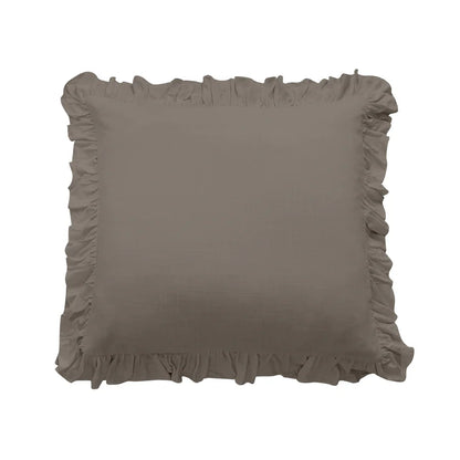 Lily Washed Linen Ruffled Euro Sham