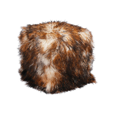 This Tibetan Lamb Pouf is a luxurious, solid wood cube wrapped in plush foam and soft tibetan lamb, perfect for extra seating in a living room or as a vanity stool. Its versatility makes it a great addition to any home. It can also be used as an ottoman!