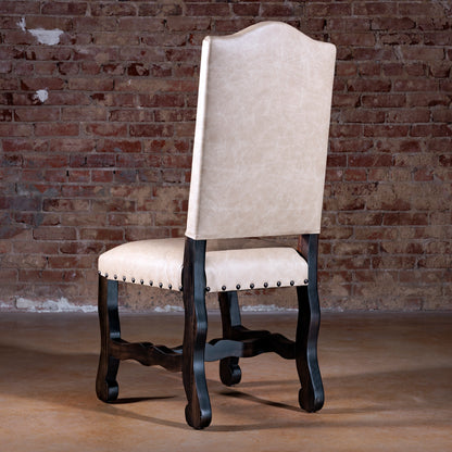 Back view of Sonora Highback Dining Chair in top-grain leather