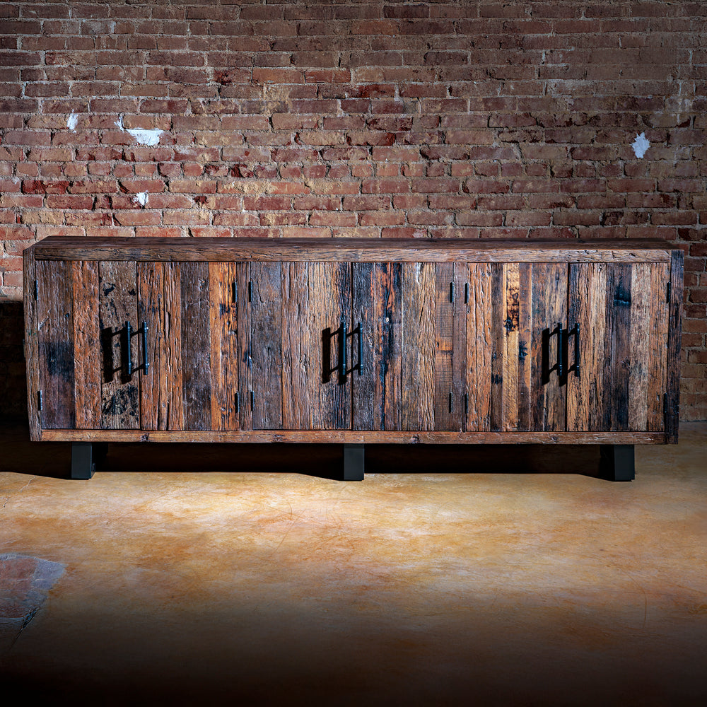 Rustic Reclaimed Wood Console | Upscale Rustic Living Room Furniture ...
