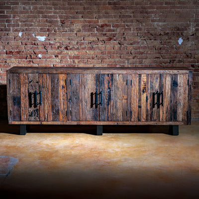upscale rustic reclaimed wood sideboard