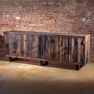 upscale rustic reclaimed wood sideboard
