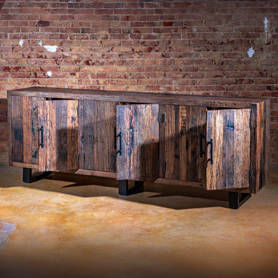upscale rustic reclaimed wood sideboard