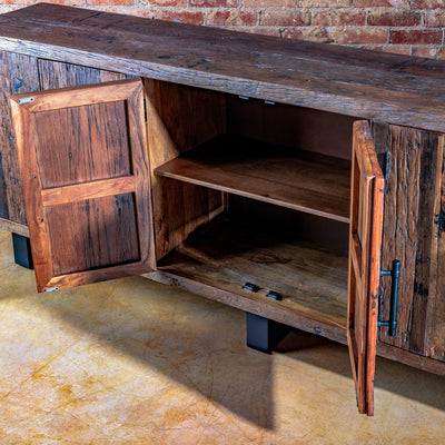 upscale rustic reclaimed wood sideboard