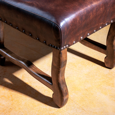 upscale western leather dining chair