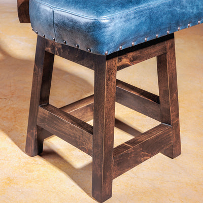 Close-up of solid alder wood base