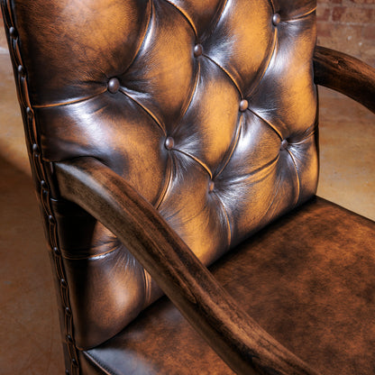 Western Button Tufted Arm Chair