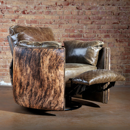 Cactus Breeze Western Swivel Chair Snuggler Recliner