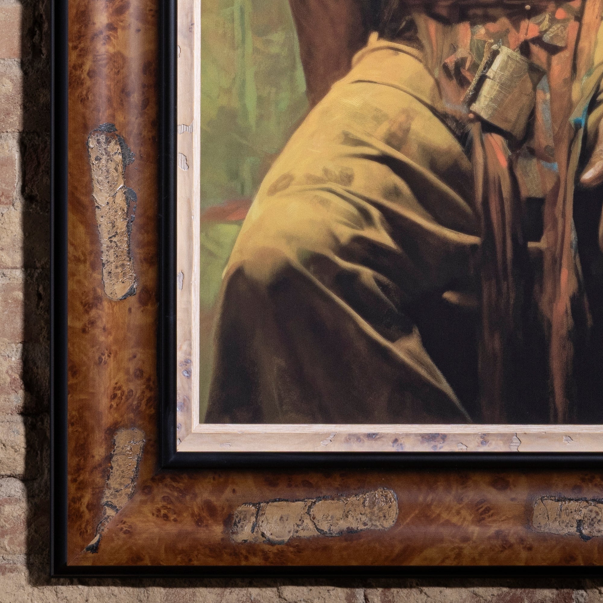 western oil painting portrait of indian by artist jm west